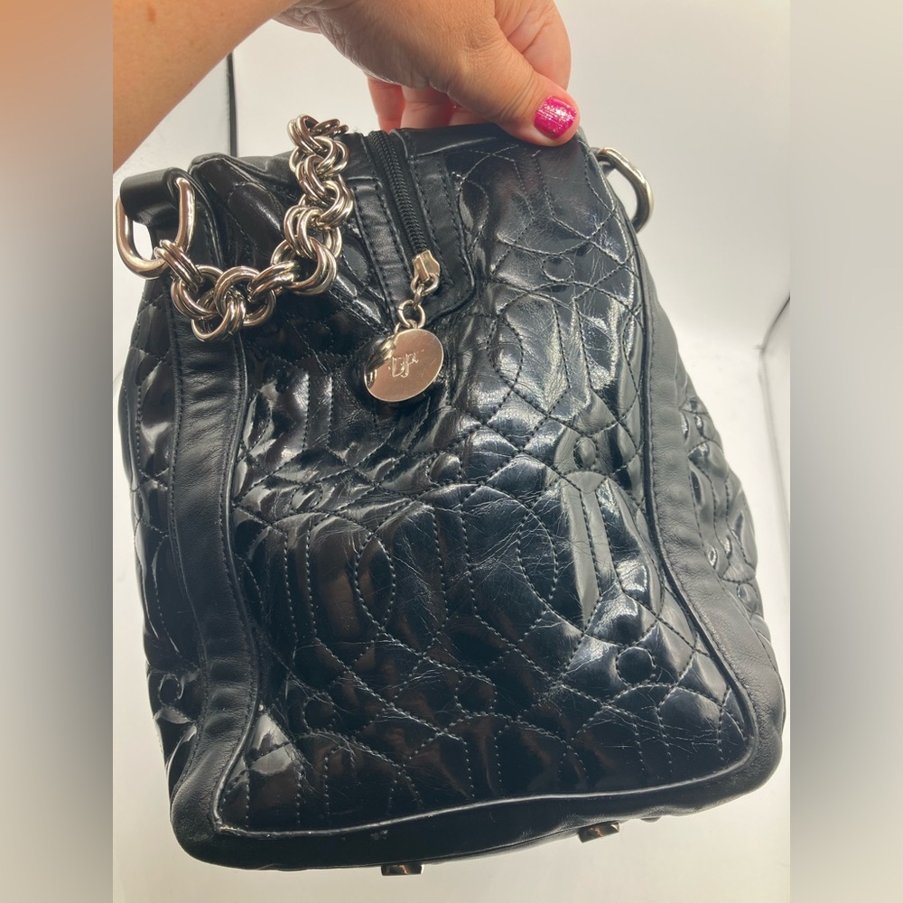 Donald J. Pliner Black Quilted Shoulder Bag